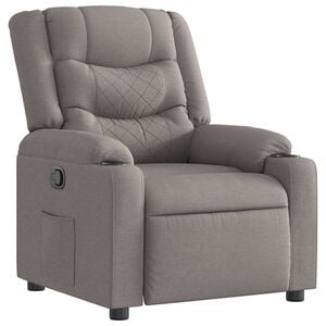 vidaXL Fauteuil verstelbaar stof taupe