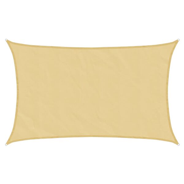 vidaXL Zonnezeil 8x5 m 100% polyester oxford zandkleurig