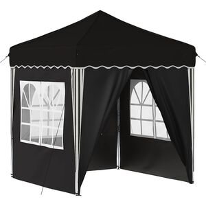vidaXL Pop-up partytent 195 x 195 x 245 cm Zwart Oxford Stof