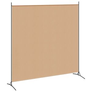 vidaXL Enkele Paneel Kamerverdeler Beige 175 x 180 cm Stof