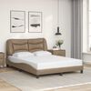 vidaXL Bedframe zonder matras "Hvar" kunstleer cappuccinokleurig 120x200 cm