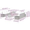 vidaXL Tuin Sofa Set met kussen 9 pcs Zwart Poly riet