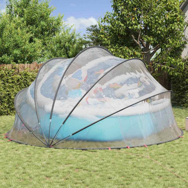 vidaXL Pooldome Doorzichtig 546 x 516 x 250 cm PVC