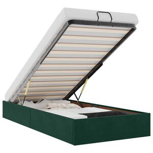 vidaXL Bedframe zonder matras 80x200 cm fluweel donkergroen