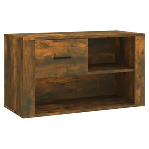vidaXL Schoenenkast 80x35x45 cm bewerkt hout gerookt eikenkleurig
