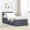 vidaXL Ottoman bed met matras 80x200cm fluweel donkergrijs