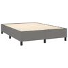vidaXL Boxspring met matras en LED stof donkergrijs 140x190 cm