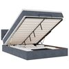 vidaXL Ottoman bed met matras 140x190cm fluweel donkergrijs