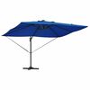 vidaXL Cantilever Roma parasol Blauw en Zwart 352 x 251 x 265 cm