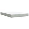 vidaXL Boxspring met matras fluweel lichtgrijs 140x200 cm