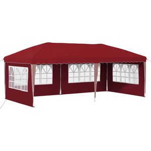 vidaXL Pop-up partytent 575 x 289 x 245 cm Bordeauxrood