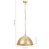 vidaXL Hanglamp industrieel vintage rond 25 W E27 41 cm messingkleurig