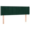 vidaXL Hoofdbord met randen 147x16x78/88 cm fluweel donkergroen