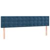 vidaXL Boxspring met matras fluweel donkerblauw 200x200 cm