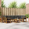 vidaXL Buiten bankenset met kussen 8 pcs Natuurlijk en Antraciet