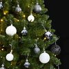 vidaXL Kunstkerstboom met scharnieren 300 LED's en kerstballen 300 cm