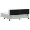 vidaXL Boxspringbed met matras Lichtgrijs 200 x 180 cm Polyester