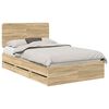 vidaXL Bedframe met lade Sonoma Eiken 120 x 190 cm Ingenieurshout