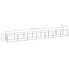 vidaXL Hondenkennel 7 m&sup2; staal zilverkleurig