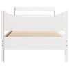 vidaXL Bedframe met hoofdbord massief grenenhout wit 75x190 cm