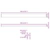 vidaXL Raamsokkel Bruin Hout 140 x 10 x 4,5 cm PVC
