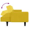 vidaXL Slaapbank 2-zits met voetenbank fluweel geel