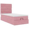 vidaXL Ottoman bed met matrassen 100x200cm fluweel roze