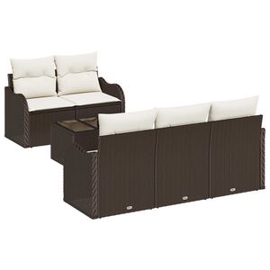 vidaXL Tuin Sofa Set Bruin poly rattan