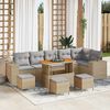 vidaXL Tuin Sofa Set 10 pcs Beige en Licht Grijs poly rattan