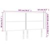 vidaXL Hoofdbord met randen 163x16x118/128 cm fluweel donkergrijs