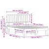 vidaXL Bedframe met Gevoerd Hoofdgedeelte Lichtgrijs 135 x 190 cm