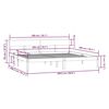 vidaXL Bedframe zonder matras massief hout 200x200 cm