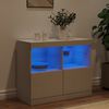 vidaXL Dressoir met LED-verlichting 81x37x67 cm wit