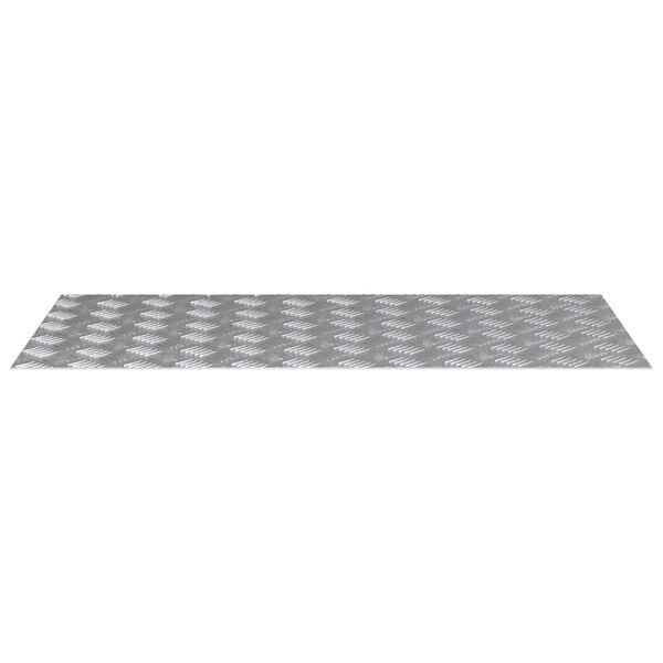 vidaXL Checker Plaat 4 pcs Zilver 100 x 50 cm Aluminium