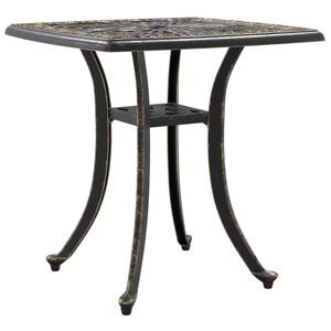 vidaXL Tuintafel 53x53x53 cm gietaluminium bronskleurig