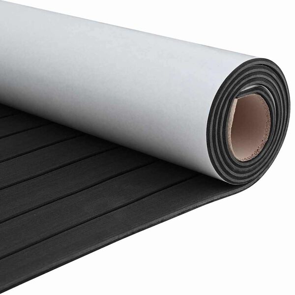 vidaXL Bootmat Bruin met Zwarte Lijnen 240 x 90 x 0.5 cm EVA-schuim