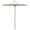 vidaXL Tuinparasol Crème Wit Ø 270 x 260 cm Bamboe