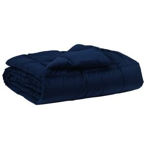 vidaXL Vol jaar dekbed 135 x 200 cm 4 seizoenen Donkerblauw Ademend