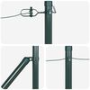 vidaXL Hekpalen 7 pcs Groen Ø32mm 120 cm Gegalvaniseerd staal