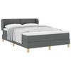 vidaXL Boxspringbed met hoofdeinde Donkergrijs 160 x 200 cm Stof