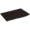 vidaXL Tafelblad 60x40x2 cm behandeld massief eikenhout donkerbruin