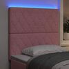 vidaXL LED Hoofdbord met LED-striplichten Roze 100 cm Polyester