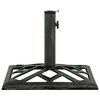 vidaXL Parasolvoet 44x44x31 cm gietijzer groen