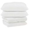 vidaXL Dekbed met Kussens 3 st Wit Microfiber en Dons Feather