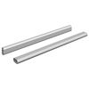vidaXL Kaststaaf 2 pcs Zilver 764 x 15 x 29 mm Aluminium Legering