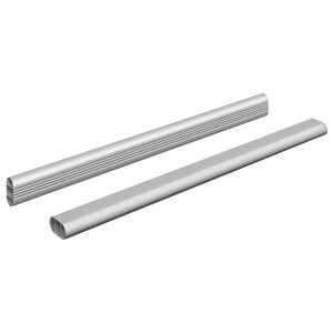 vidaXL Kaststaaf 2 pcs Zilver 464 x 15 x 29 mm Aluminium Legering