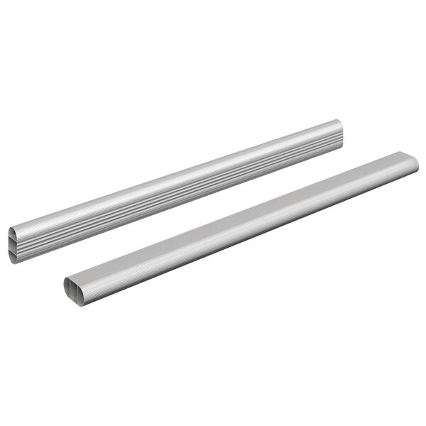vidaXL Kaststaaf 2 pcs Zilver 764 x 15 x 29 mm Aluminium Legering