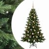 vidaXL Kunstkerstboom met kerstbal 120 cm 150 LED's Warmwit