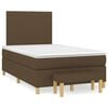 vidaXL Boxspring met matras stof donkerbruin 120x200 cm
