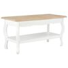 vidaXL Salontafel 87,5x42x44 cm massief grenenhout wit en bruin